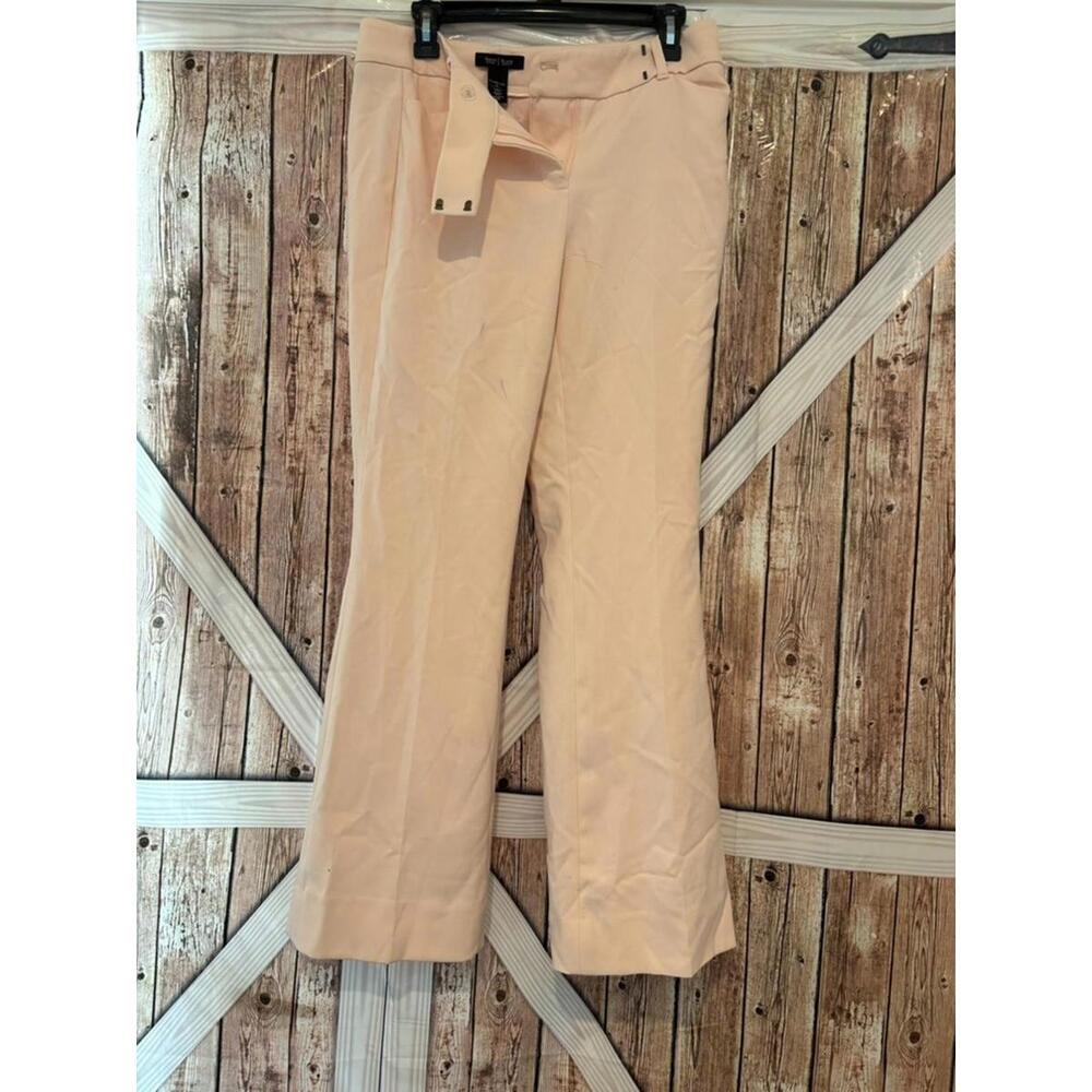 Womens White House Black Market pink flare leg pants sz4S. seem to run large 281